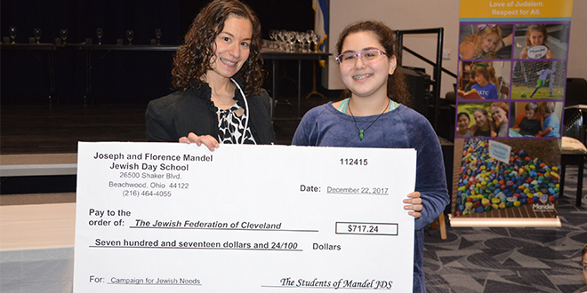 Penny Wars: Mandel JDS Students Donate to Jewish Federation